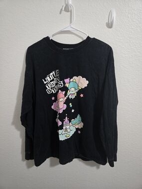 Hello Kitty | Little Twin Stars Black Long Sleeve Shirt